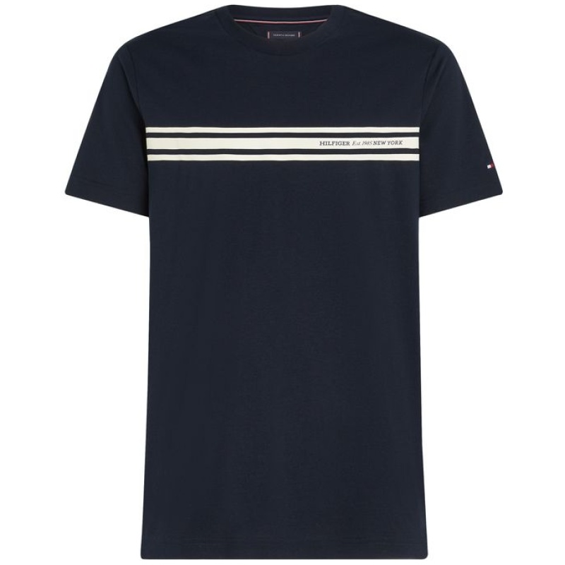TOMMY HILFIGER Central chest stripe tee